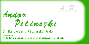 andor pilinszki business card